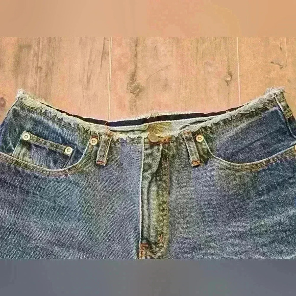 2000's Jean Shorts Original Threads Raw Hem Waist - Picture 2 of 13